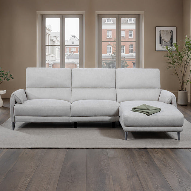 Brande Power Sectional, Right Chaise, Light Gray - view 5