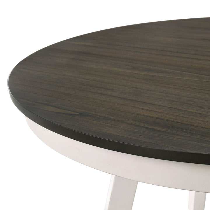 Maisie Round Table-White/brown