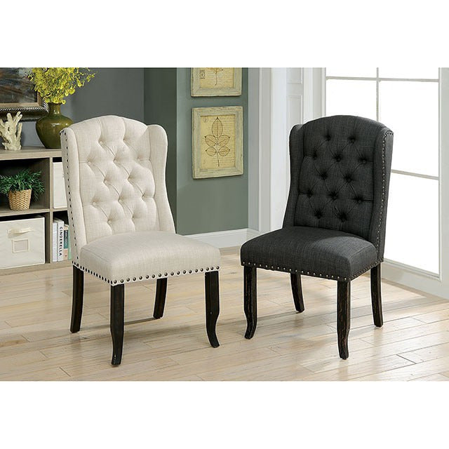 Sania Side Chair, Antique Black/Gray - view 2