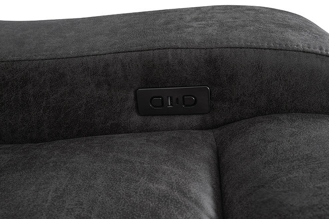 Demetrius Power Loveseat, Dark Gray - view 5