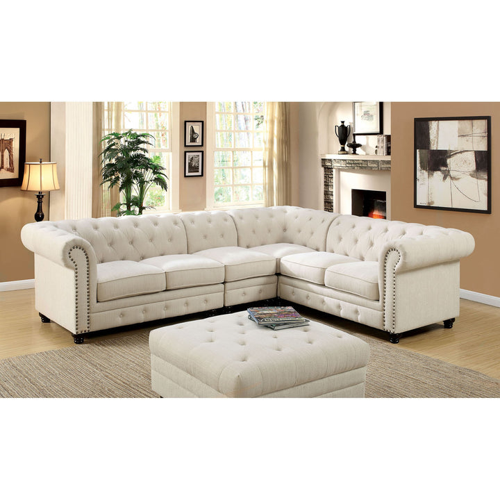 Stanford Armless Chair, Ivory - view 3