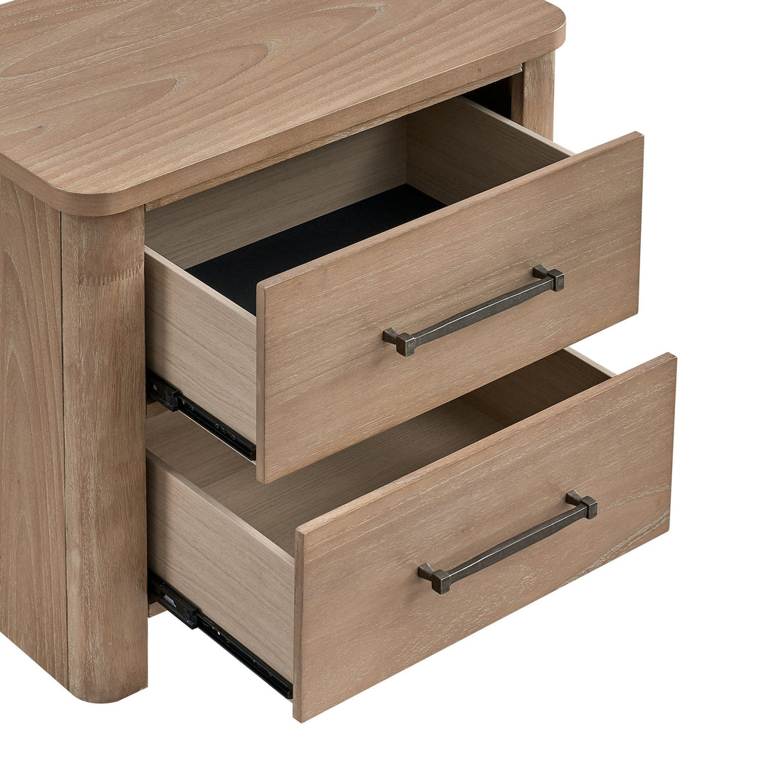 Anika 2 Drawer Nightstand-Natural