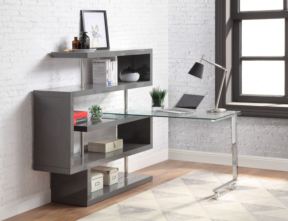 Buck II Writing Desk with Bookshelf