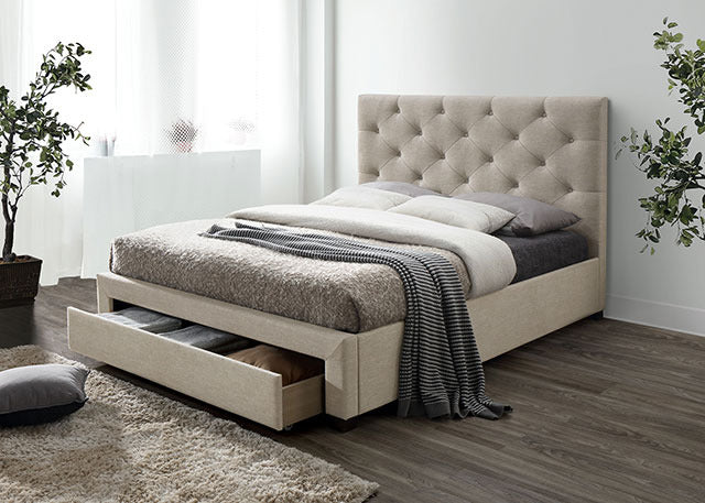 Sybella Bed, Beige - view 2