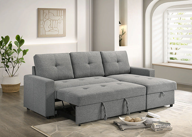 Giorgi Sectional W/ Pullout, Gray - view 4
