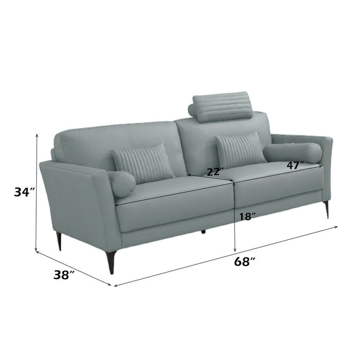 Tussio Loveseat W/5 Pillows – dimensions diagram