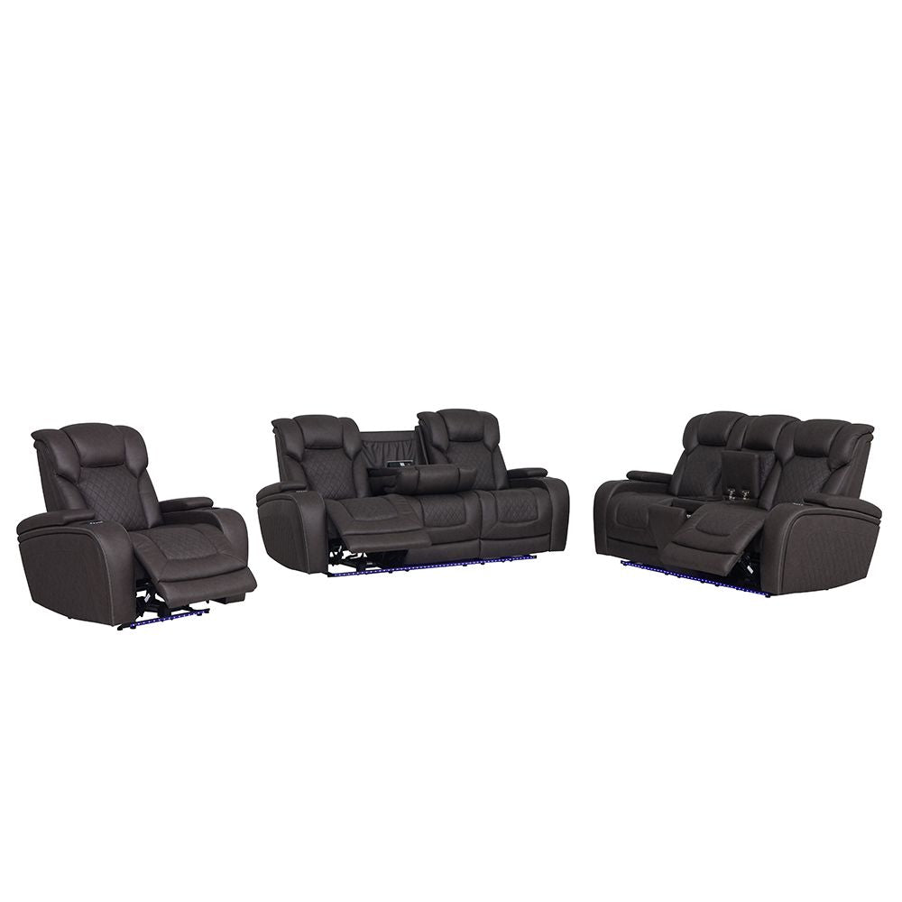 Wendell Power Motion Sofa with Dropdown Table, Storage, USB & LED