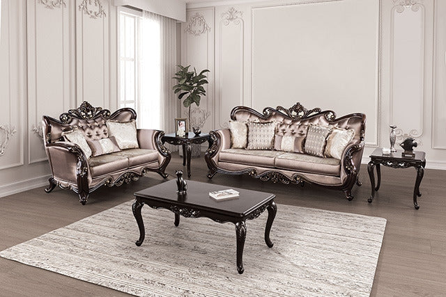 Albacete Sofa, Dark Cherry/Brown - view 2