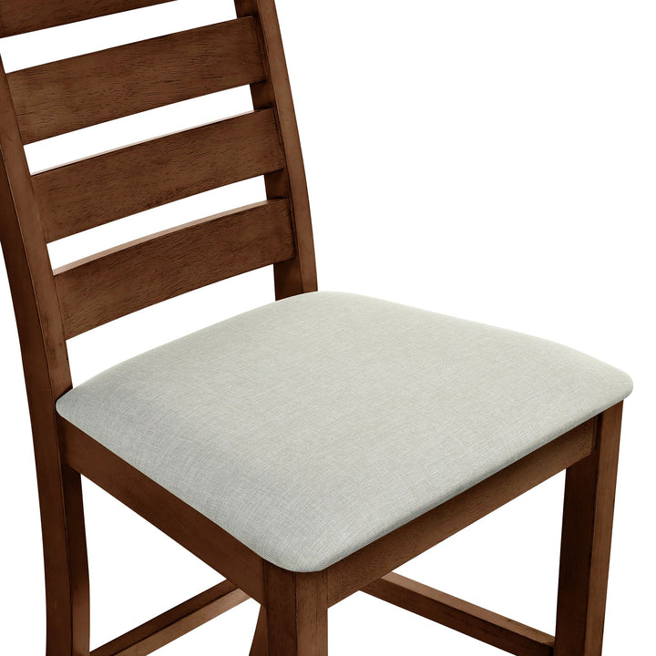 Pascal  Ladderback Counter Chair (2 Per Carton)-Walnut