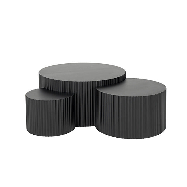 Narella 3 Pc. Coffee Table Set, Black - view 3