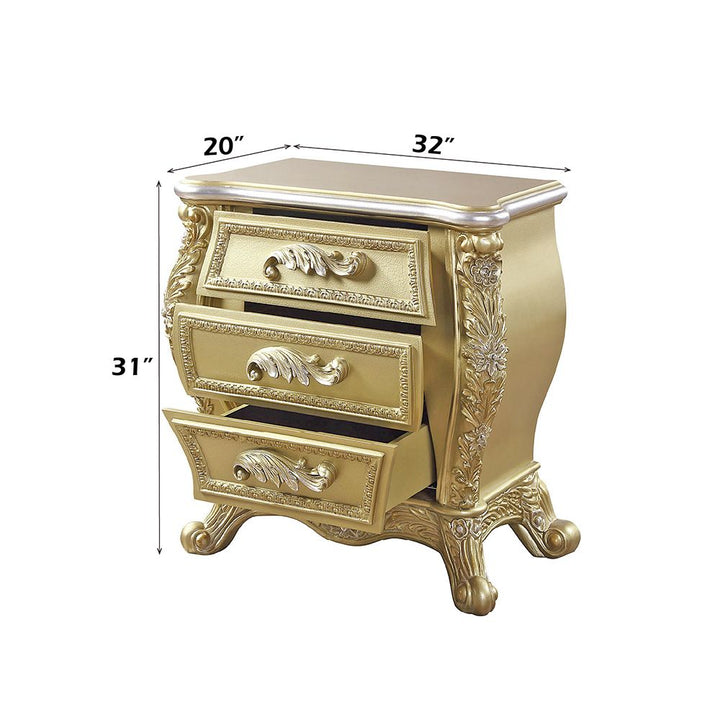 Cabriole Nightstand – dimensions diagram