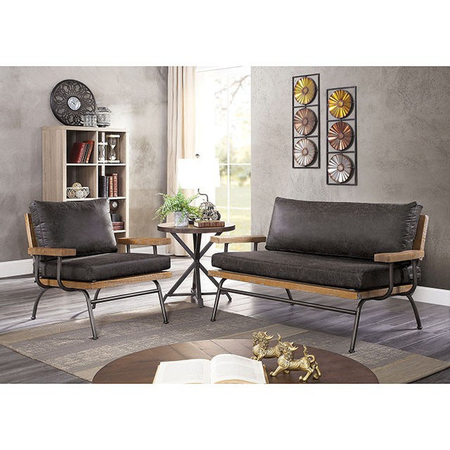 Santiago Love Seat, Dark Gray - view 2