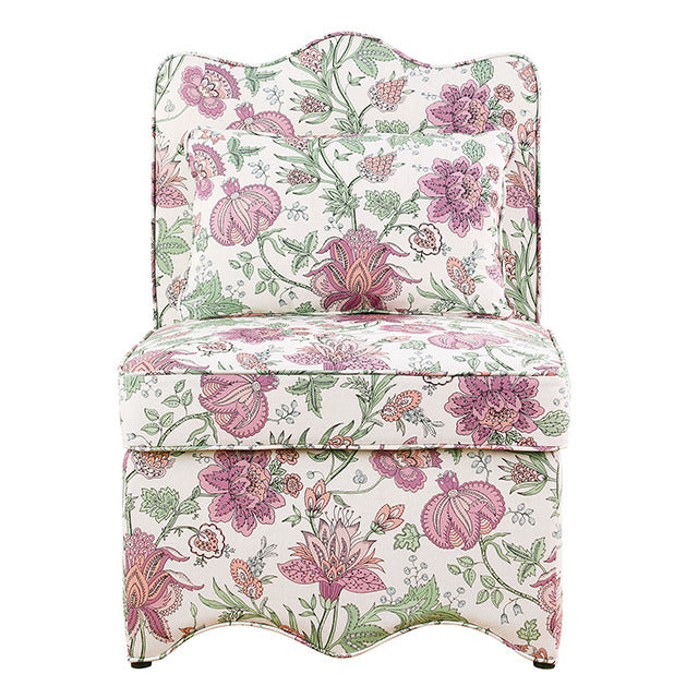 Hemsworth Accent Chair, Jacobean Floral Blossom Pink - view 2