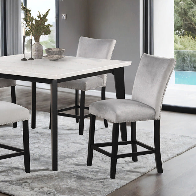 Sabro 5 Pc Dining Table Set, Black/White - view 4