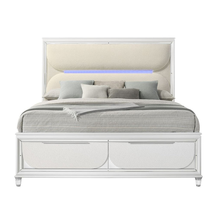 Tarian Eastern King Bed with LED &amp; Storage