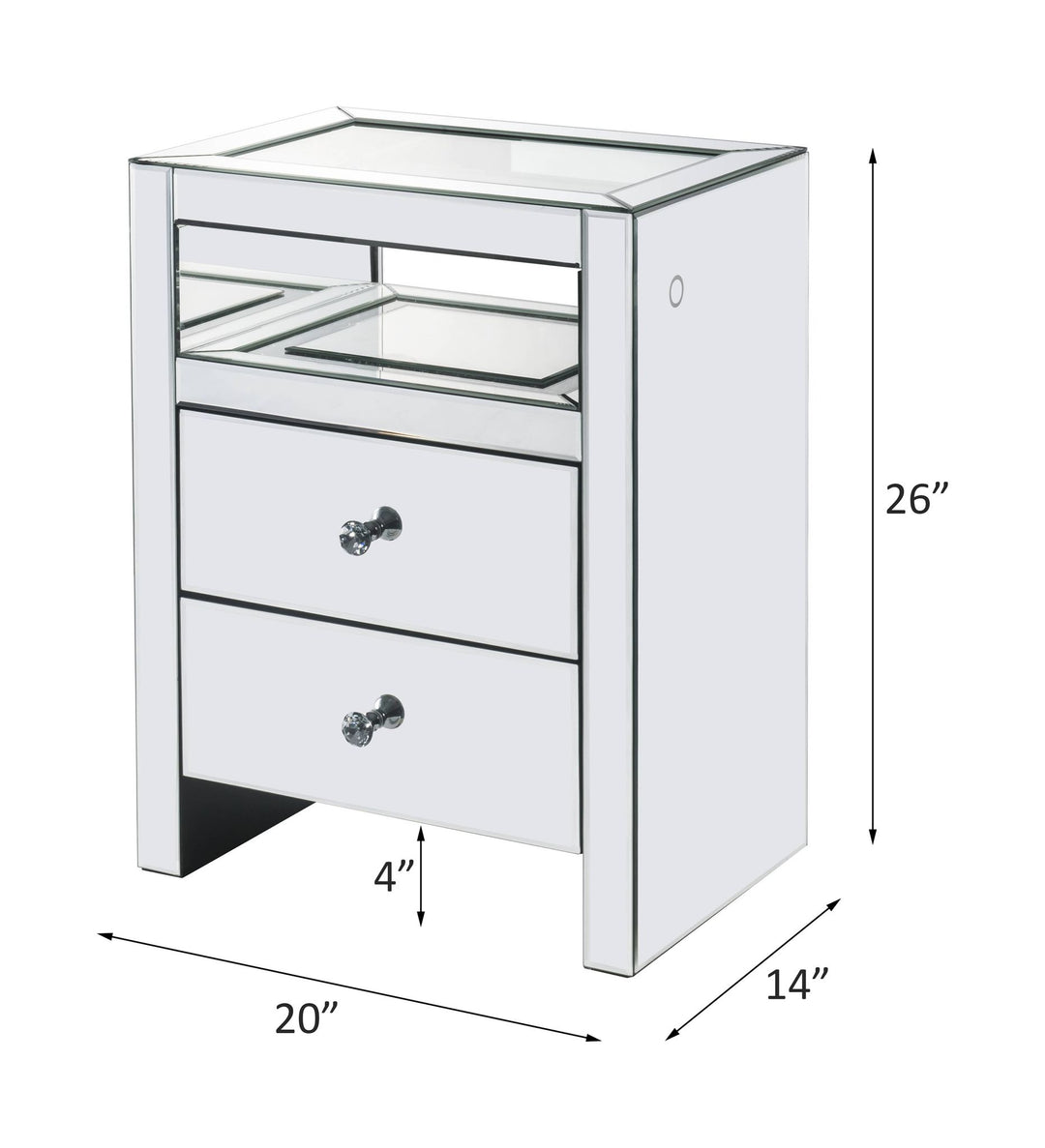 Dominic Accent Table W/Led – line drawing