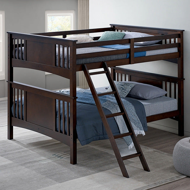 Spring Creek Full/Full Bunk Bed, Dark Walnut