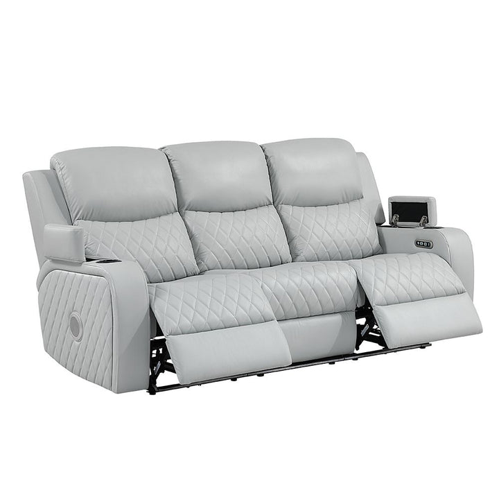 Elonzo Power Motion Sofa w/LED, Power Headrest &amp; Speaker – view 6