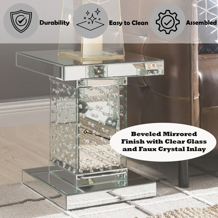Nysa End Table – features callout