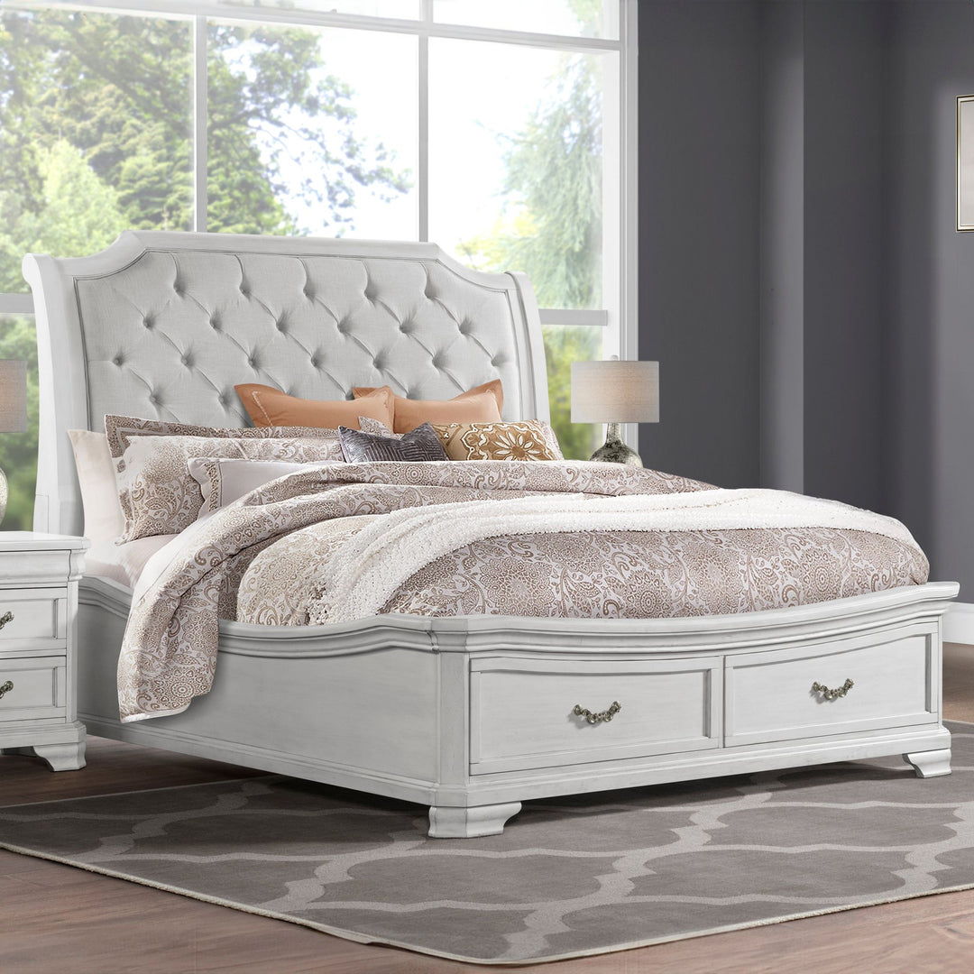Lyndhurst 5''0" Q Headboard- Vintage White