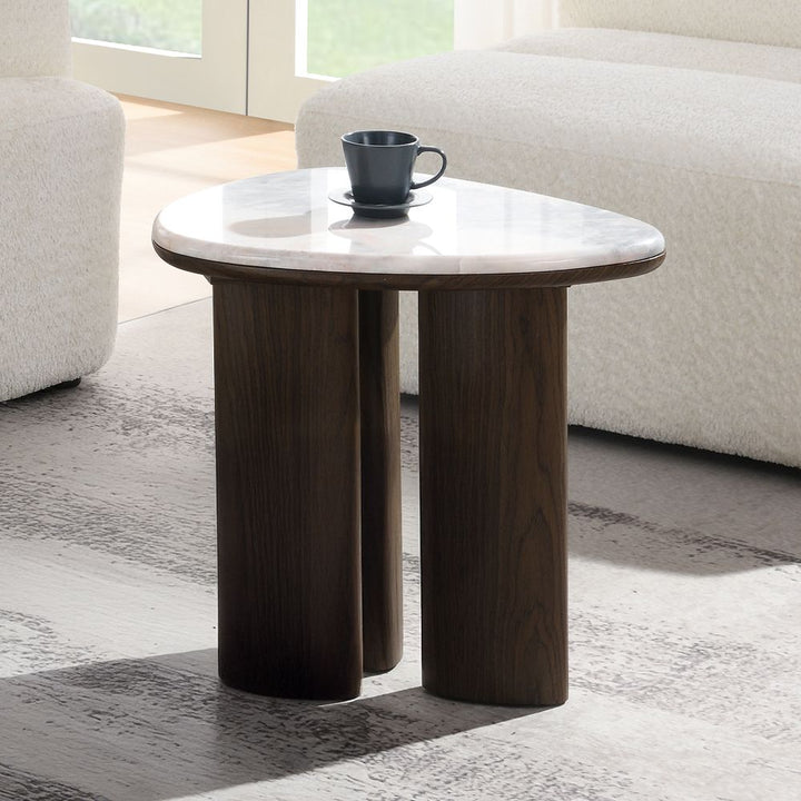 Hanale End Table with Natural Marble