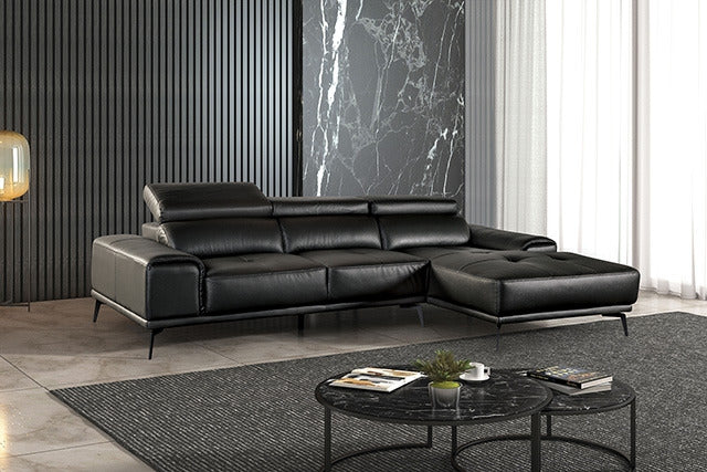 Vadso Sectional, Right Chaise, Black - view 2