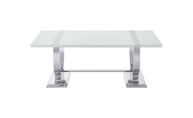 Horve Coffee Table, Silver/White - view 2