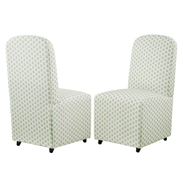 Canterbury Dining Chair, Seaside Cabbage Rose Green/White - view 5