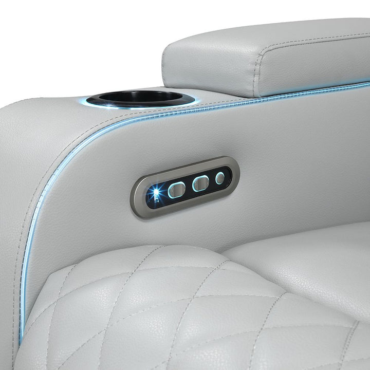 Elonzo Power Motion Recliner w w/LED, Power Headrest &amp; Speaker – view 7