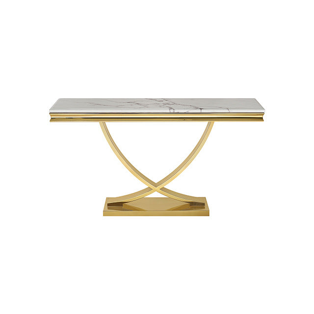 Wettingen Sofa Table, Gold/White