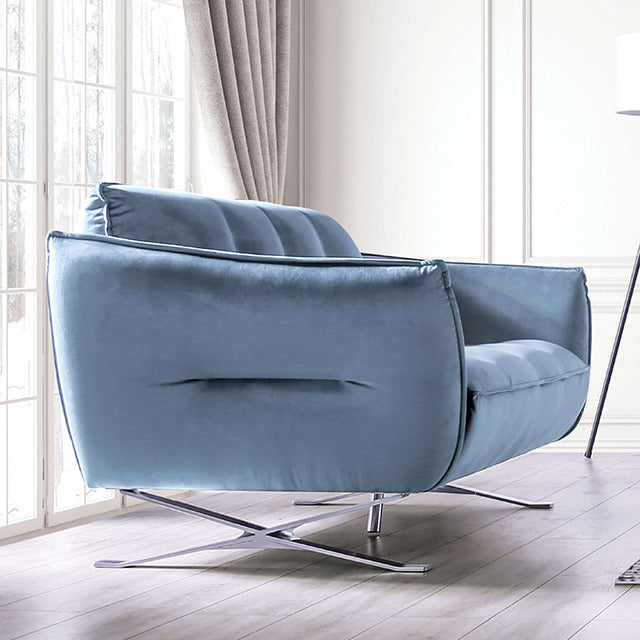 Civellutino Loveseat, Light Blue