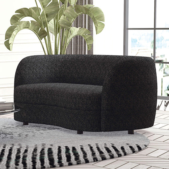 Versoix Loveseat, Black - view 3