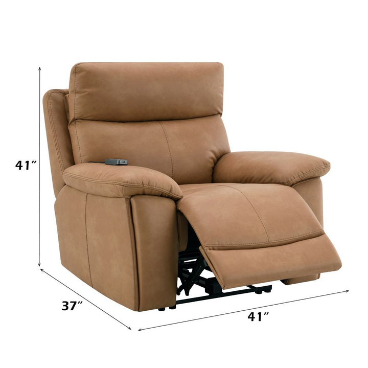 Chavis Power Motion Recliner w/USB &amp; Power Headrest – dimensions diagram