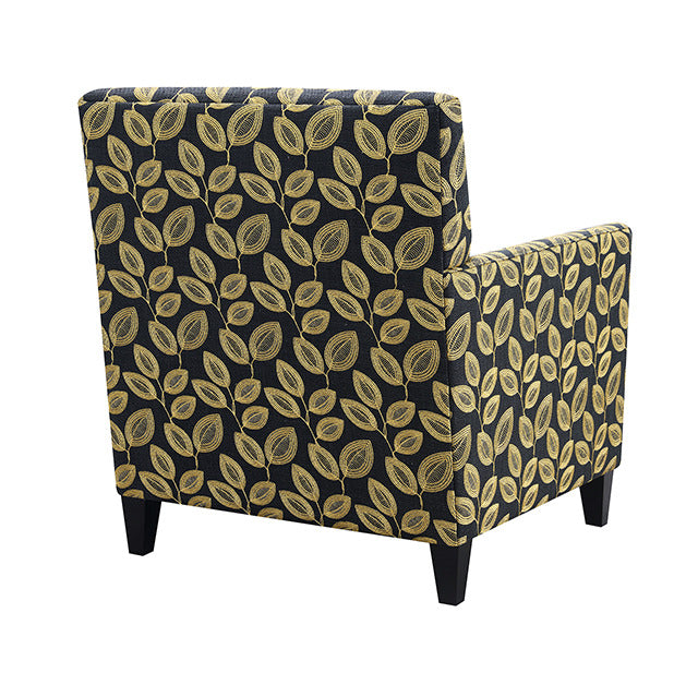Ivey Acent Chair, Botanical Black/Gold - view 5