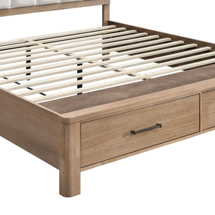 Anika 6/6-5/0 Ek/q Storage Bed Side Rails-Natural
