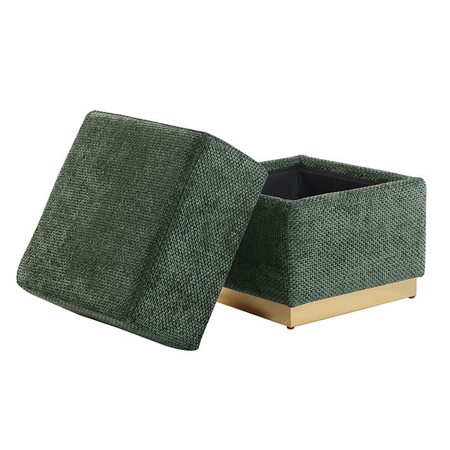 Krysten Storage Stool, Green