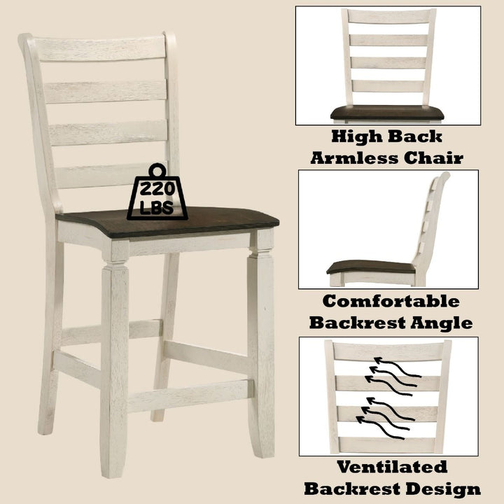 Tasnim Counter Height Chair (Set-2) – features callout
