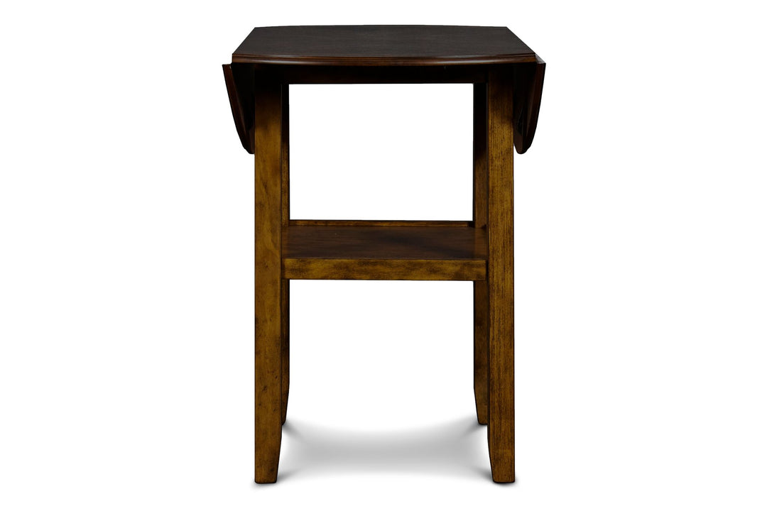 Gia 3 Pc 42" Counter Drop Leaf Table & 2 Chairs-Brown