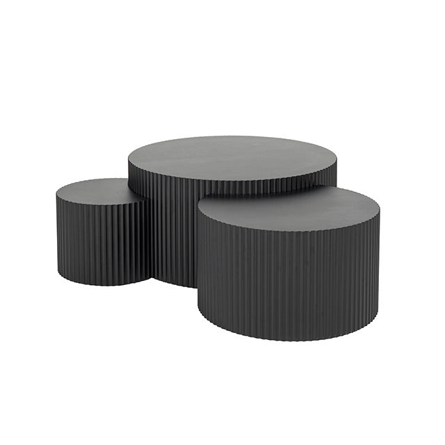 Narella 3 Pc. Coffee Table Set, Black