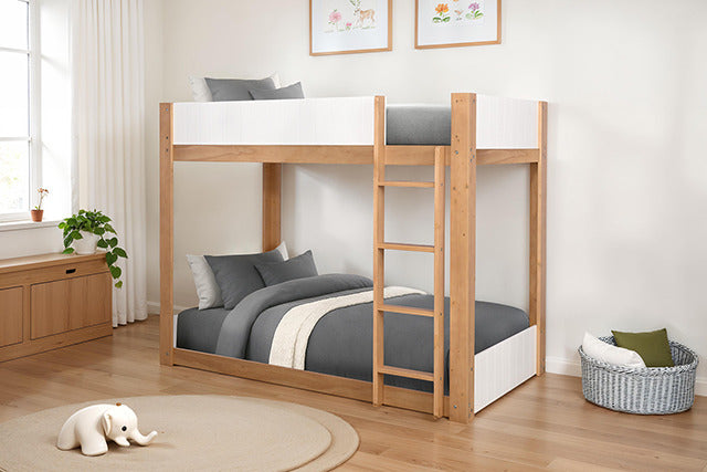 Terri Twin/Twin Bunk Bed, White/Natural - view 6