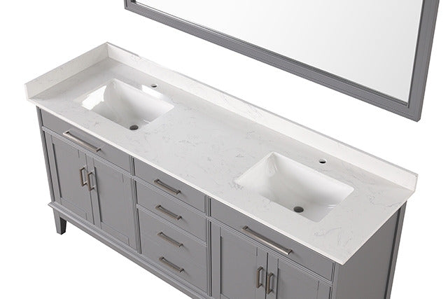 Almeria Vanity Set, White/Gray - view 6