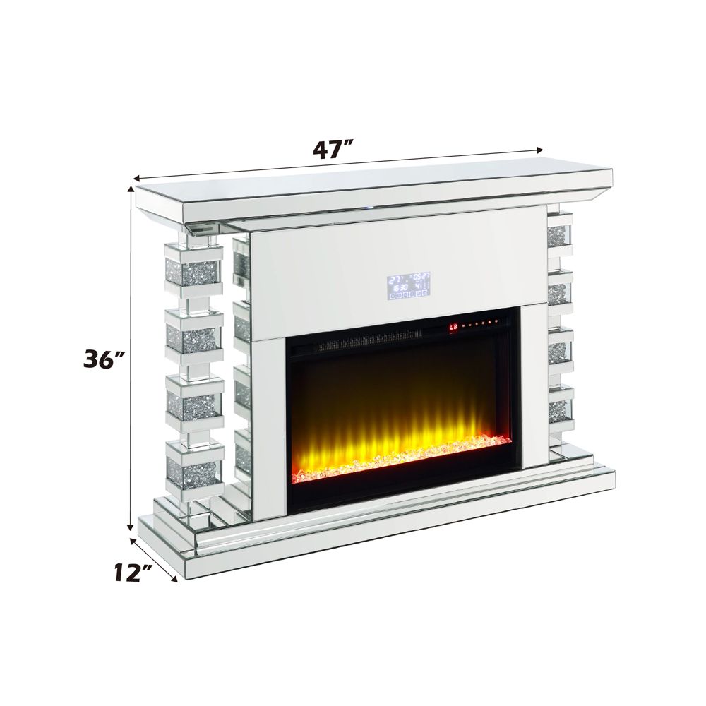 Noralie Fireplace W/Bluetooth – dimensions diagram