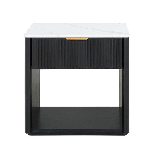 Gants Nightstand W/ Open Shelf, Black - view 2
