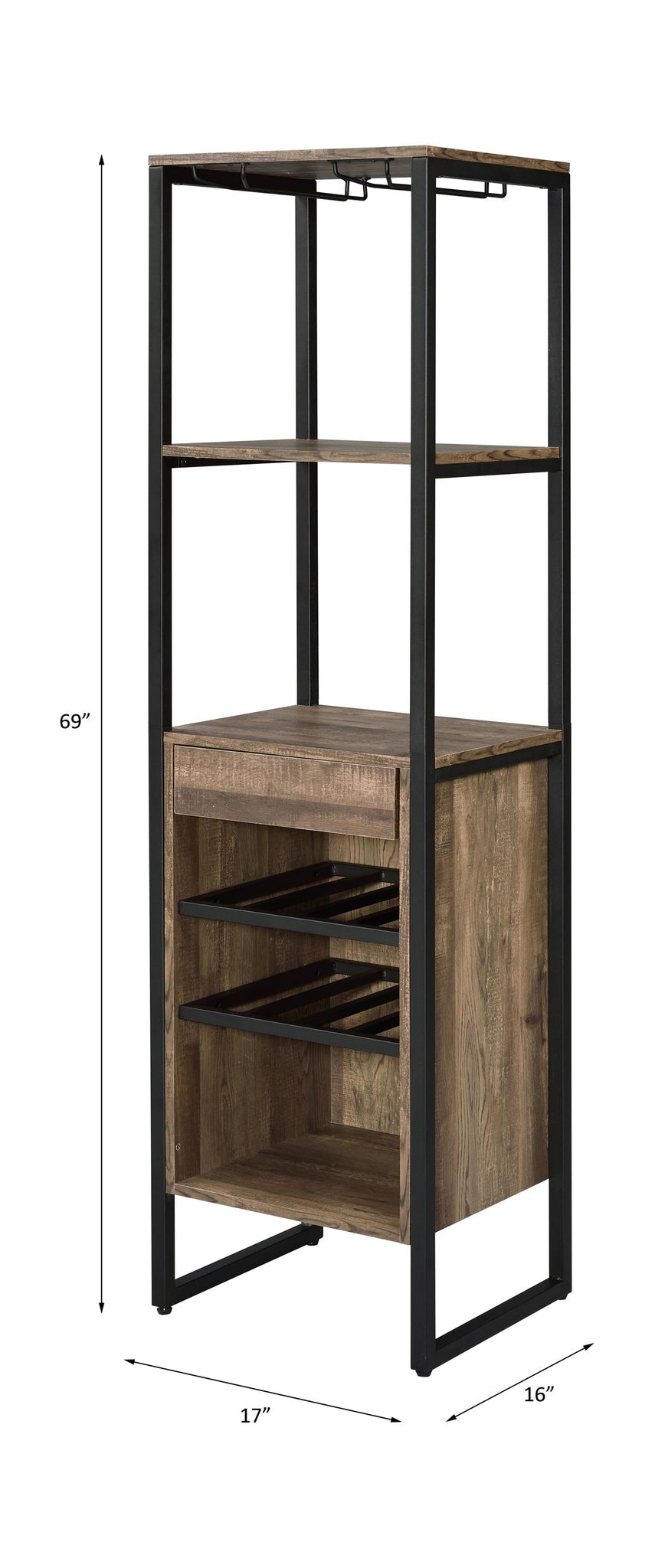 Narik Wine Rack – line drawing