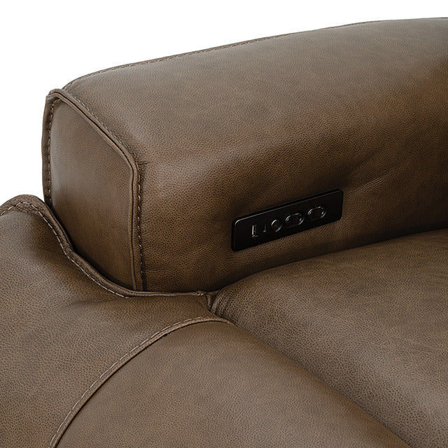 Dallas Oversized Power Sofa, Cocoa Brown - view 10