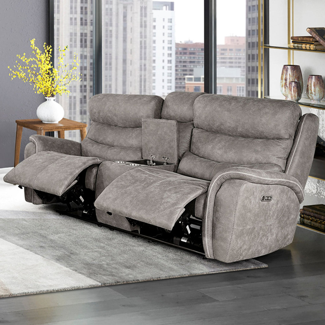 Kamari Console Loveseat W/pwr Hr & Fr-Gray