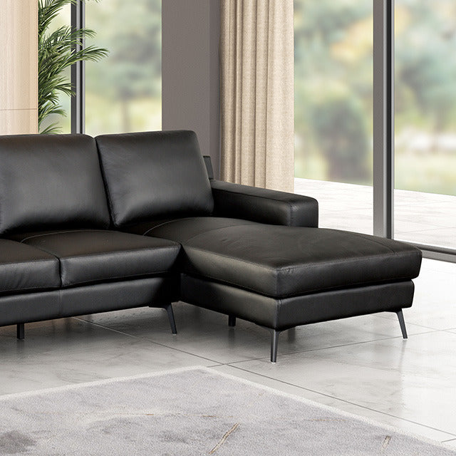 Stordal Sectional, Right Chaise, Black