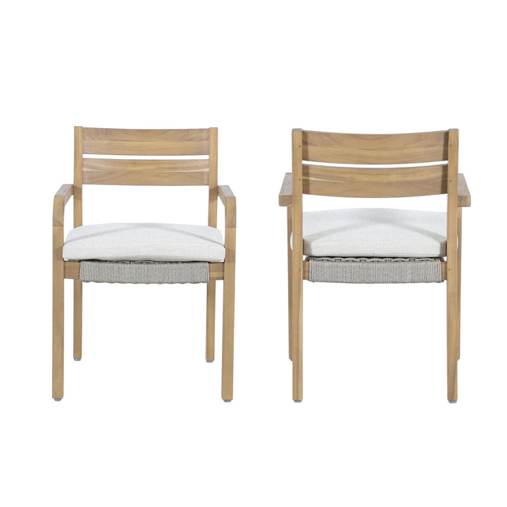 Arden Wood And Wicker Patio Dining Chair (2 Per Carton)
