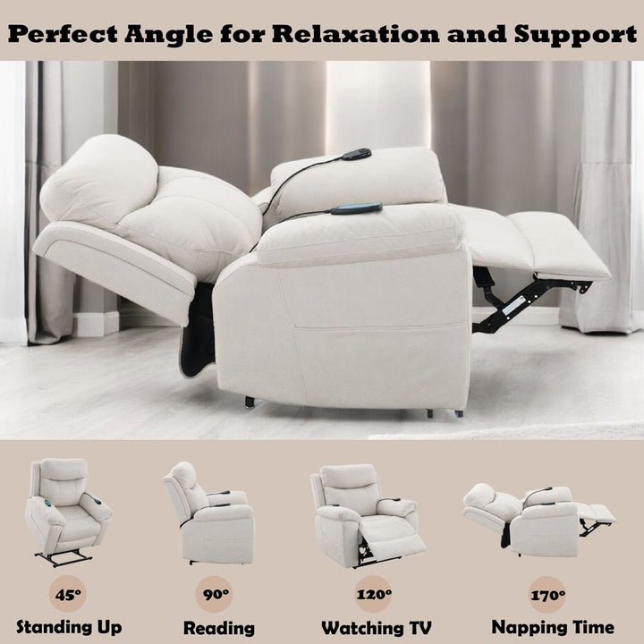Chriki Power Recliner w/Lift &amp; Heating &amp; Massage – features callout