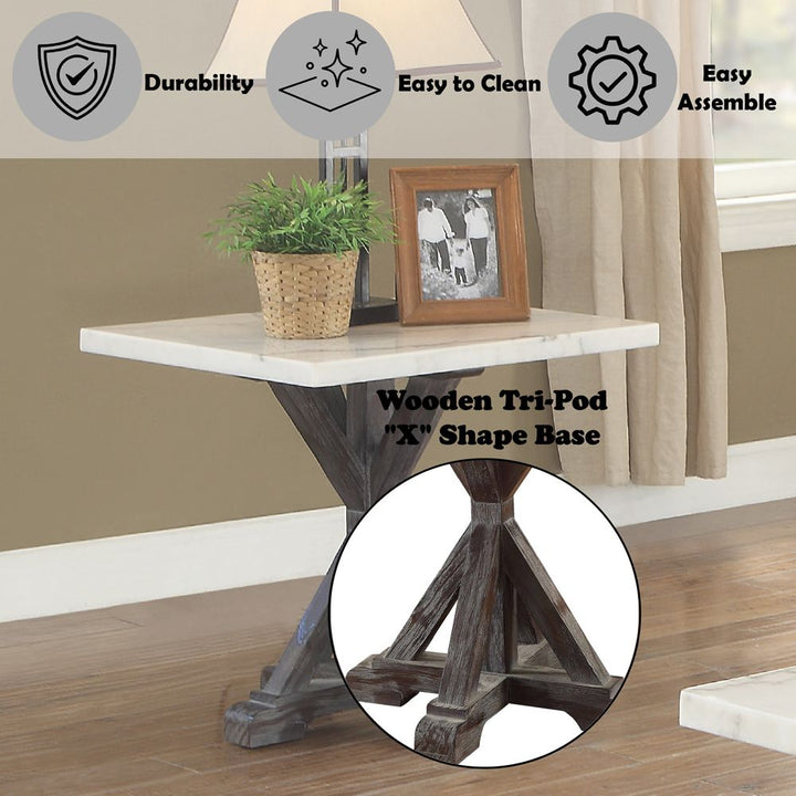Romina End Table – features callout